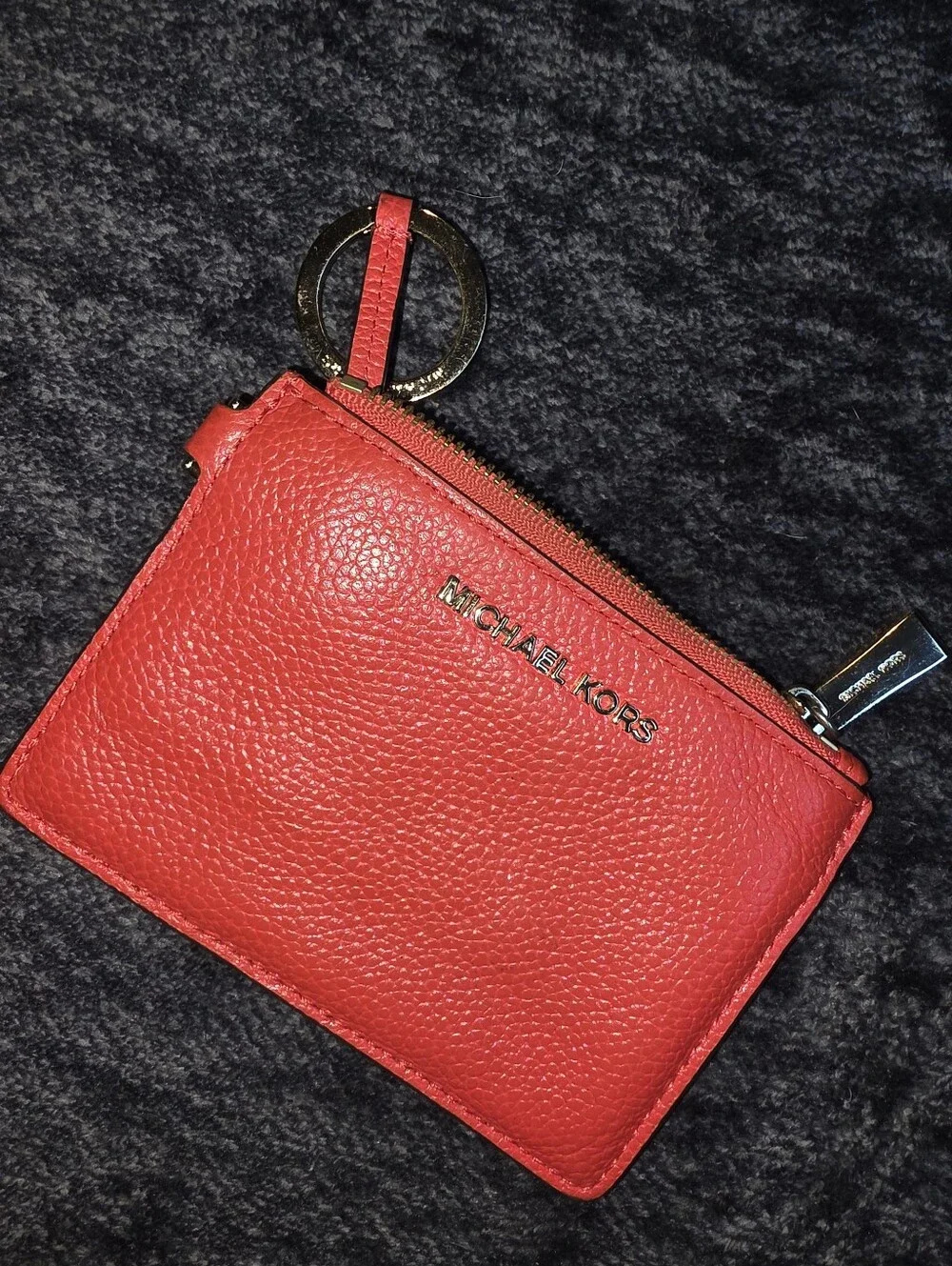 Michael Kors  Leather Key & Card Holder with Gold Hardware